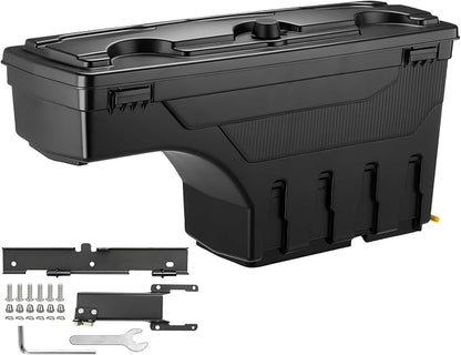 GEARLAST Truck Bed Storage Box With Password Lock Fit for Ford F-150 2015-2025, Passenger Side,30L, Black