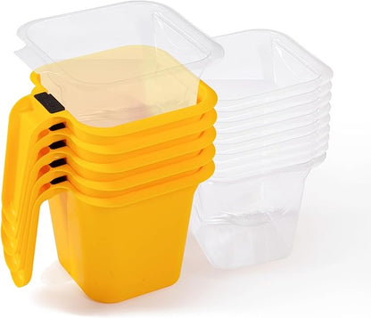 Voomey 15Pc Paint Bucket Holds 16 oz. of Paint or Stain, Paint Cup, Paint Pail Liner, Trim Painting Tool, for Finishing Work and Repairs