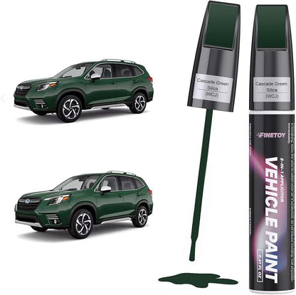 Cascade Green Silica(WCJ) Touch up Paint for Subaru, Quick & Easy Fix for Car Scratches, 2 in 1 Car Touch up Paint with Pen Tip and Brush, Auto Scratch Repair Pen with Exact Color Match