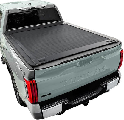 Syneticusa MB Retractable Tonneau Cover | 2007–2026 Tundra 6'6" (78.7") Standard Bed | 6063-T5 Aluminum | Double Lock | 3-Year Warranty | Waterproof Low Profile Hard Truck Bed Cover