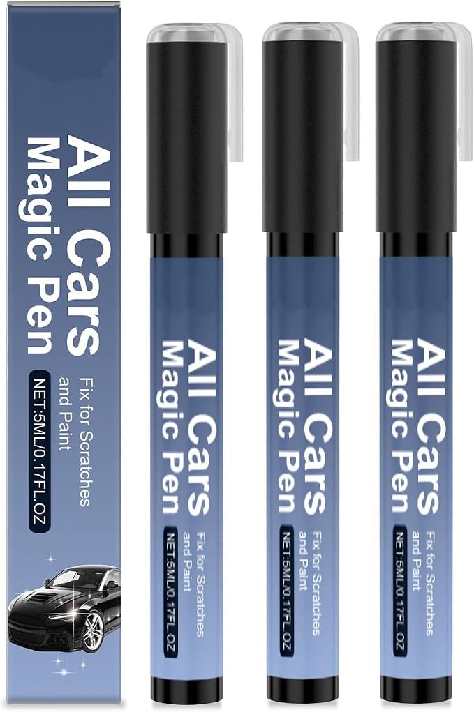 All Cars Magic Pen, 3 PCS Car Scratch Remover for Vehicles, Black Car Paint Scratch Repair, Quick & Easy Paint Repair for All Vehicles, Fix Scratches, Chips & Scuffs Instantly