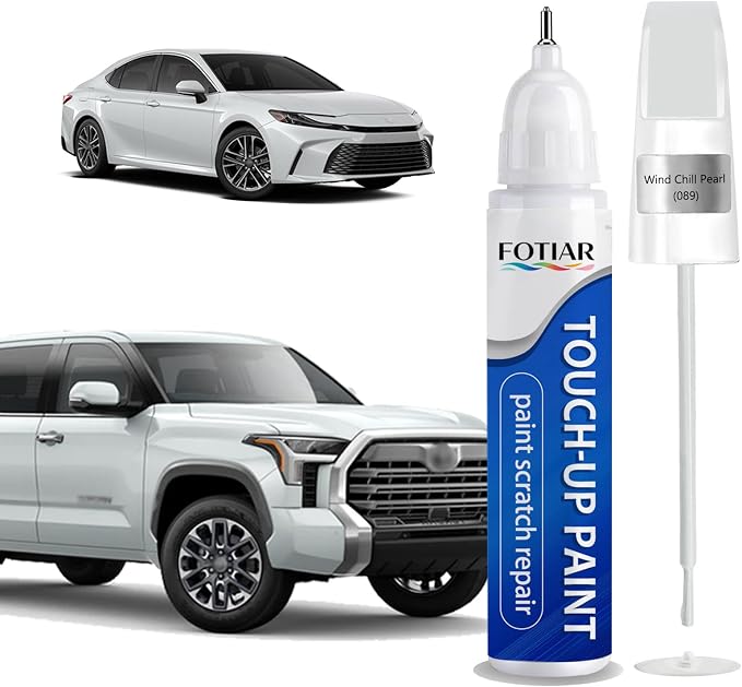 089 Wind Chill Pearl Touch up Paint for Toyota-Exact Match Scratch Repair Kit 2-In-1 Premium Car Paint Pen for Chips & Nicks