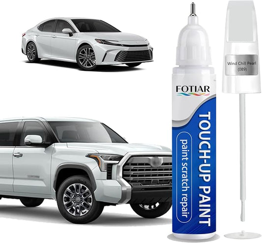 089 Wind Chill Pearl Touch up Paint for Toyota-Exact Match Scratch Repair Kit 2-In-1 Premium Car Paint Pen for Chips & Nicks