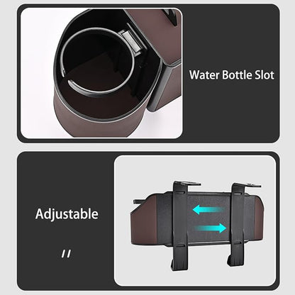 Back Seat Car Organizer,4 in 1 Multifunctional Car Back Seat Storage Box with Drink Cup Holder Tissue Box, for Hold Phone,Snacks, Drinks, Handbag
