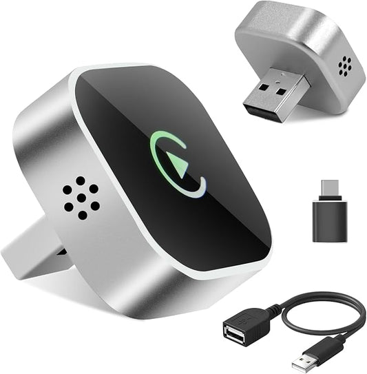 Wireless CarPlay Adapter Upgrade Wired CarPlay to Wireless for iPhone & Android, Support CarPlay & Android Auto 2 in 1,USB/Type C,Plug and Play Stable Connection for Cars with Built-in Wired Car Play