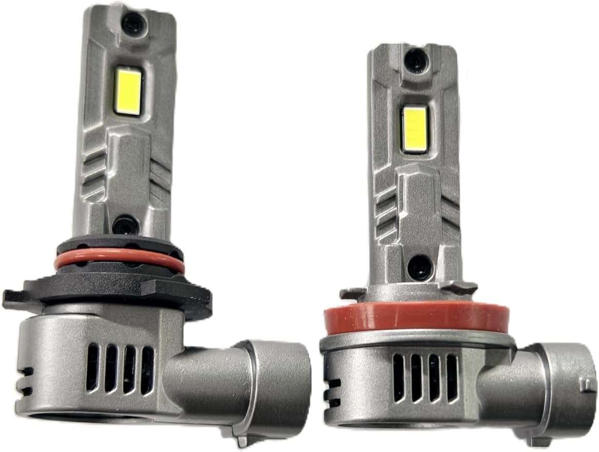SEALIGHT S2S 9005/HB3 H11/H8/H9/H16 Light Bulbs Combo, 100,000LM Super Brighter, 6500K Pure White 9005 H11 Fog Bulbs with 25000RPM Cooling Fan, 70K+ Hours Lifespan, 4-Pack for Cars/Trucks/SUVs