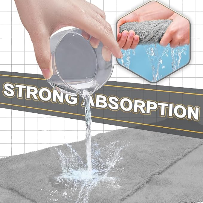Car Wash Towels 16x16 - Coral Fleece, Grey 6-Pack | 450gsm thick coral fleece. Highly absorbent, lint & scratch-free for auto detailing, washing, and home cleaning.