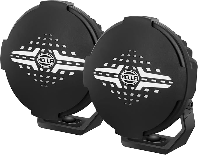 Hella Blade 6-Inch Round LED Off-Road Auxiliary Light Kit – 8,500 Lumens, 2 Lights & Covers for Cars, Trucks, SUVs & ATVs (358228801) | 2-Pack