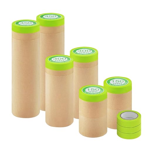 Paint Masking Paper, 6 Pack Tape and Drape Painters Paper, Assorted Size Masking Paper for Painting Car and Auto Body,Floor Protection, Wall Covering(Each Roll 50 Feet)