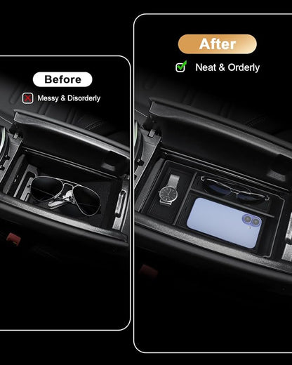 ECOZEN Center Console Organizer For 2018-2026 Mercedes G Class SUV G 350/G 550/G 580/AMG G 63 - Armrest Box Storage Tray Compatible with 2018-2026 Mercedes G Wagon Accessories Armrest Organizer ABS
