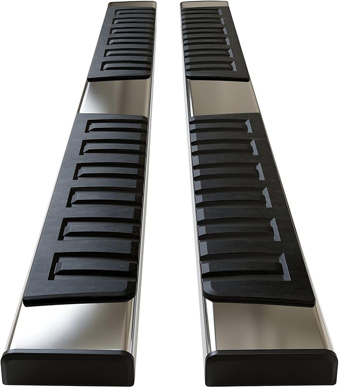 PZ 6" Running Boards Side Steps Compatible with 2019-2026 Chevy Silverado/GMC Sierra 1500 Crew Cab,2020-2026 Silverado/Sierra 2500/3500HD,500LBS No Drill Truck Running Boards Direct Fit Nerf Bar