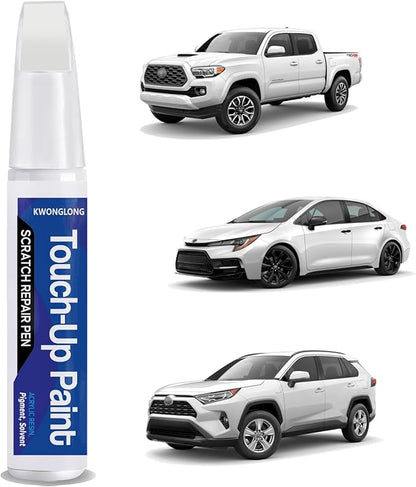 Ice Cap 040 Touch Up Paint for Toyota, 2-in-1 Scratch Repair Pen Exact Color Match, Car Scratch Repair Pen