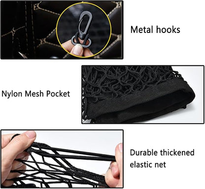 43.3" x 15.7" Truck Bed Organizer,Elastic Shrink Truck Cargo Net with 4 Metal Hooks Keep Truck Interior Tidy,Truck Bed Storage Hold Many Items Compatible with Chevrolet,Ford,GMC (L 43.3"x15.7")