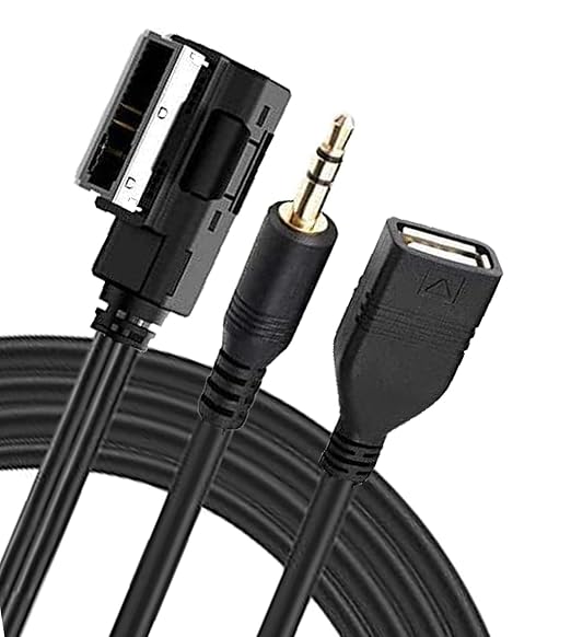 AMI MMI MDI to 3.5mm Jack Music Interface Aux Cable Compatible with A3 A4 A6 Q5 Q7 V.W
