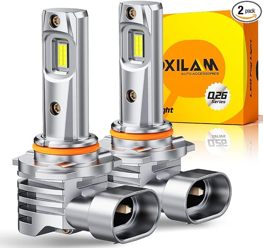 OXILAM 9005 LED Bulbs, 1000% Ultra-Bright, 6500K Super Bright, 3 Min Quick Install, 1:1 Mini Size, Plug and Play, Pack of 2