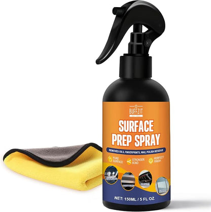 Surface Prep Spray Automotive Wax and Grease Remover, Paint Prep Cleaner for Ceramic Coating Prep Cleaner, Auto Paint Surface Prep, Removes Oil, Wax & Silicone, Plastic Degreaser Spray, 5 fl oz