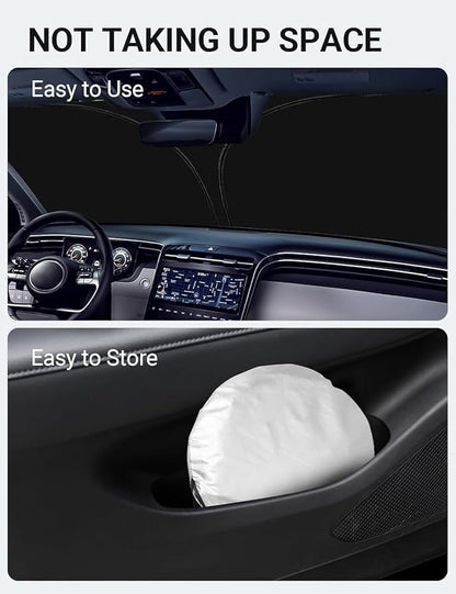Proadsy 2026 Upgrade Windshield Sun Shade Custom Fit Hyundai Tucson 2016-2021 4-Layer Foldable Front Sunshade Protector Sun Visor Blocks UV Rays Keep Car Cooler Accessories