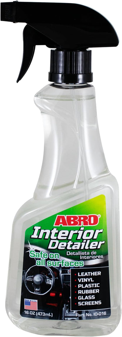 ABRO Professional Grade Car Detailing Kit, Includes Streak Free Glass Cleaner, Wheel Cleaner, 2 Mircofiber Cleaning Towels, Interior & Exterior Wash