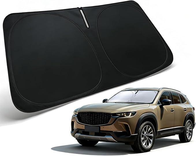 Windshield Sun Shade for 2023-2026 Mazda CX-50 Accessories, Car Front Window Sun Visor & Heat Shield | 240T Sunshade Protection Blocks UV Rays Keep Your Car Cooler