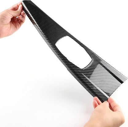 for BMW Multimedia Panel Cover, F30 Carbon Fiber Style Panel Trim Cover Car Center Console for 3 Series F30 F31 F32 F34 F36 328i 320i 335i 330i 435i 420i 430i 440i 425i, Not for F33