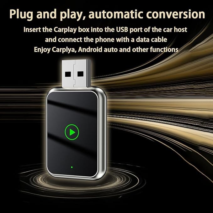 Wireless CarPlay Adapter 2-in-1 for Lotus Eletre 2024 2025, USB Design Plug and Play Bluetooth Fast Connection Car Accessories,B-Silver
