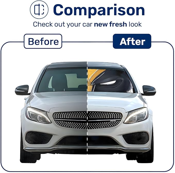 GENANY Sinister Eyes Windshield Sun Shade for Car SUV Truck (69x35 Inches), Automobile Sunshade, Protector Blocks UV, Car Accessories, Auto Decor