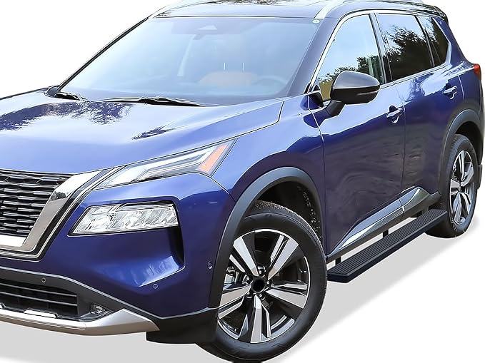 APS Running Boards 5 inches Matte Black Compatible with Nissan Rogue 2021-2026 (Exclude Models with Ground Lighting System) Stainless Steel (Side Steps Side Bars)
