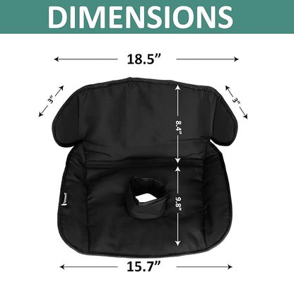 Lynmark® Potty Training Car Seat Protector Cover - Waterproof Soft Piddle Pads for Toddlers and Baby Carseat - Travel-Friendly Universal Washable Liner Mat for Spills, Nappy Leaks, Accidents - Black