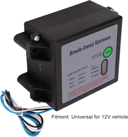 12V LED Trailer Brake Breakaway Safety Kit with Battery Meter Universal Towing Break Away System for Trailers