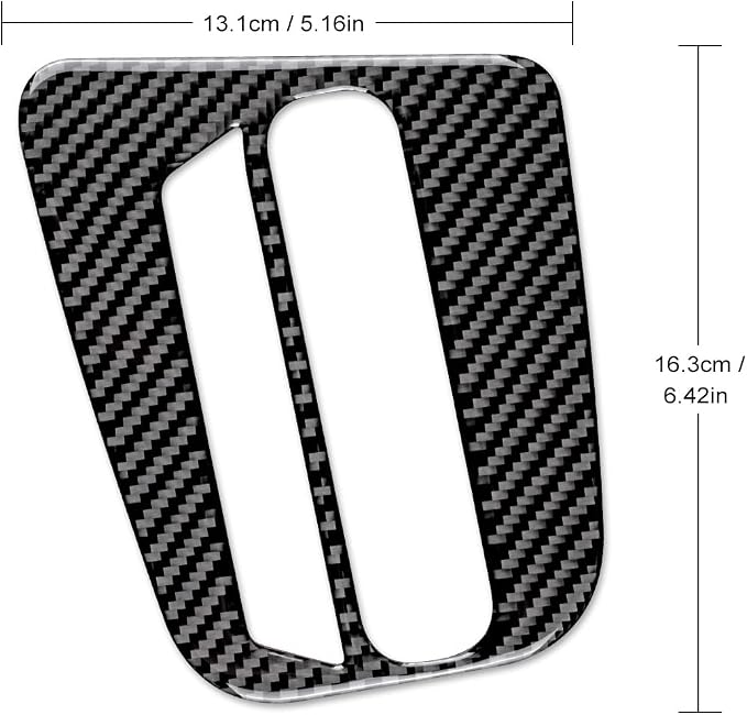 AIRSPEED for BMW E46 1998-2006 Center Console Gear Shift Panel Trim (Upper Left Button Cutout) – Carbon Fiber Interior Trim Accessories, Black