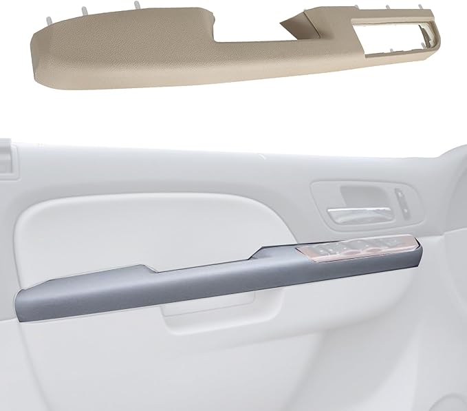 80995 Upgraded Door Armrest Repair Front Left Side Door Panel Handle Beige Compatible with 2010-2014 Chevy Chevrolet Silverado Suburban Avalanche Tahoe,GMC Sierra Yukon Replaces 84127282