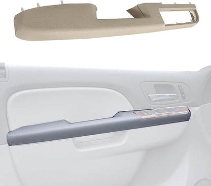 80995 Upgraded Door Armrest Repair Front Left Side Door Panel Handle Beige Compatible with 2010-2014 Chevy Chevrolet Silverado Suburban Avalanche Tahoe,GMC Sierra Yukon Replaces 84127282