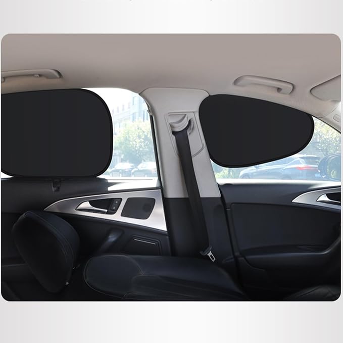 4PCS Car Window Shade, Automobile Sunshade, Car Sun Blocker, Static Suction car Window Sunshade, 99% Sun-Blocking Rate, Front and Rear Window sunshades
