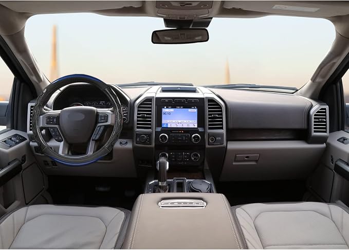 GIANT PANDA Car Steering Wheel Cover for Ford F150 F250 F350 Expedition 15.5-16 inches - Blue