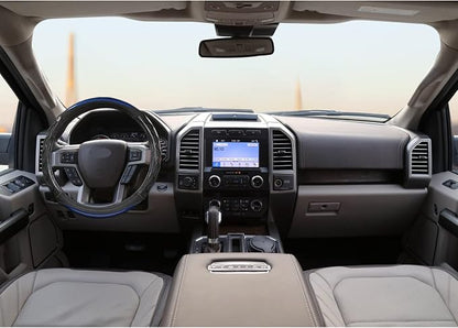 GIANT PANDA Car Steering Wheel Cover for Ford F150 F250 F350 Expedition 15.5-16 inches - Blue