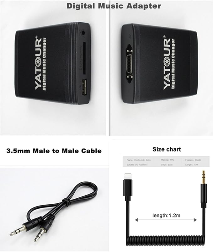 Suzuki Stereo AUX Adapter, Digital Car Input with SD Card, MP3, 3.5mm AUX in, Music Player for Suzuki 1998-2001