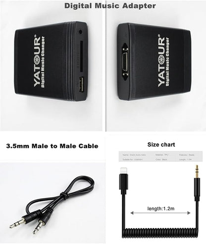 Suzuki Stereo AUX Adapter, Digital Car Input with SD Card, MP3, 3.5mm AUX in, Music Player for Suzuki 1998-2001