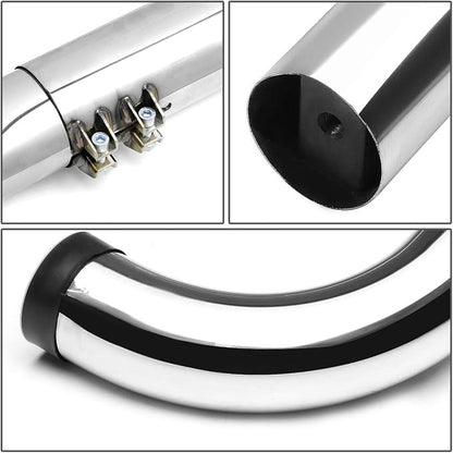 DNA Motoring 3" Running Boards Compatible with 99-11 Sierra Silverado / 02-09 Ram 1500 2500 3500 Extended, Crew Cab, Chrome Side Step Nerf Bars, STEPB-3-UNI-SS