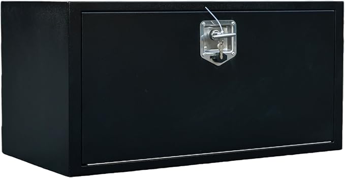30" Underbody Truck Tool Box, Heavy Duty Steel Underbody Toolbox with T-Handle Lock & Weatherproof Seal, Lockable Truck Trailer Tool Box for Pickup, Flatbed, RV, Van, Utility Tractor - 30 x 18 x 18