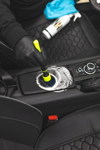 Detail Factory - TriGrip Ultra-Soft Detailing Brush Set - Scratch-Free Cleaning for Exterior, Interior Panels, Emblems, Badges, Gauges, Infotainment Screen - Octane Underglow