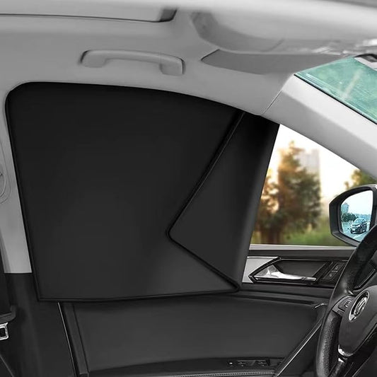 Ovege Car Side Window Sun Shade Magnetic Car Curtain Suction Magnetic Suedette －Front Seat 2pcs