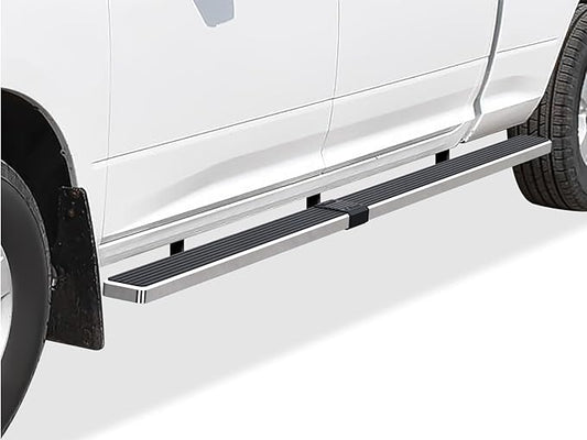 APS (Silver 5in Wheel to Wheel 304 Stainless Steel) Running Boards Nerf Bars Side Steps Compatible with Ram 1500 2009-2018 Crew Cab 6.5ft Bed & Ram 2500 3500 2010-2026