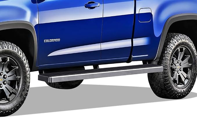 APS Running Boards (Nerf Bars Side Steps Step Bars) Compatible with Chevy Colorado GMC Canyon 2015-2026 Crew Cab 6ft Bed (Silver 5 inches Wheel to Wheel)