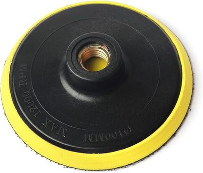 4 Inch 2 Pieces Backing Plates Polishing Buffing Pads Holder Hook & Loop Backer Pad Thread 5/8-11 Car Polishing Tool
