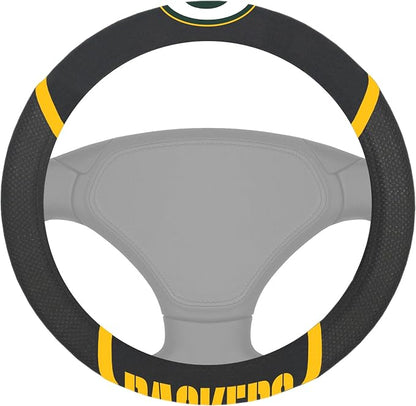 FANMATS NFL Unisex-Adult Embroidered Steering Wheel Cover