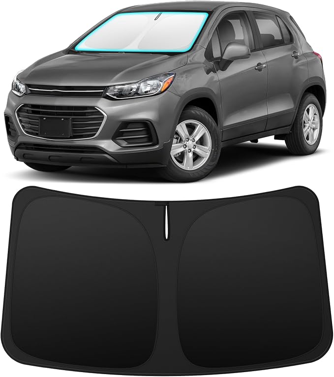 INSAUTO Custom Fit Windshield Sun Shade Accessories for Chevrolet/Chevy Trax 2013-2023, Foldable Front Window Sunshade, UV & Heat Reflector, Keeps Interior Cool, Includes Storage Bag