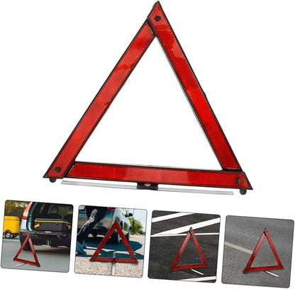 Zerodeko 5pcs Foldable Reflective Warning Triangles Essential Emergency Tool for Roadside Safety Compact Design for Vehicles and Trucks Enhanced Night Visibility