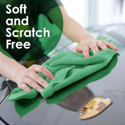 Avalon Towels Microfiber Cleaning Cloths (Value Pack of 36) - Size 16 x 16 Inches, Highly Absorbent Cleaning Rags, Lint Free, Reusable and Washable, Microfiber Towels for Cars