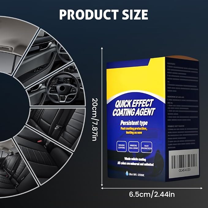 Advanced Car Quick-acting Coating Agent Spray, 2026 New Quick Effect Coating Agent for Car Paint Care Advanced Hydrophobic Nano Ceramic Wax for Vehicles Shine (2PCS)