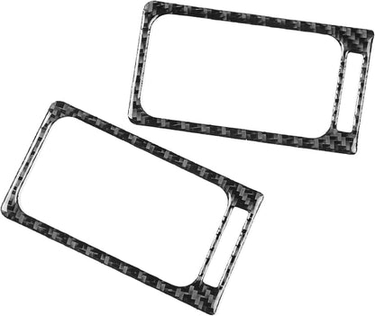 Black Real Carbon Fiber Accessories Car Both Sides Air Vent Outlet Trim Frame Cover Interior Trim Sticker Decal for Toyota Corolla CE LE S 2003 2004 2005 2006 2007 2008/XRS 2005-2006 Sedan 2PCS
